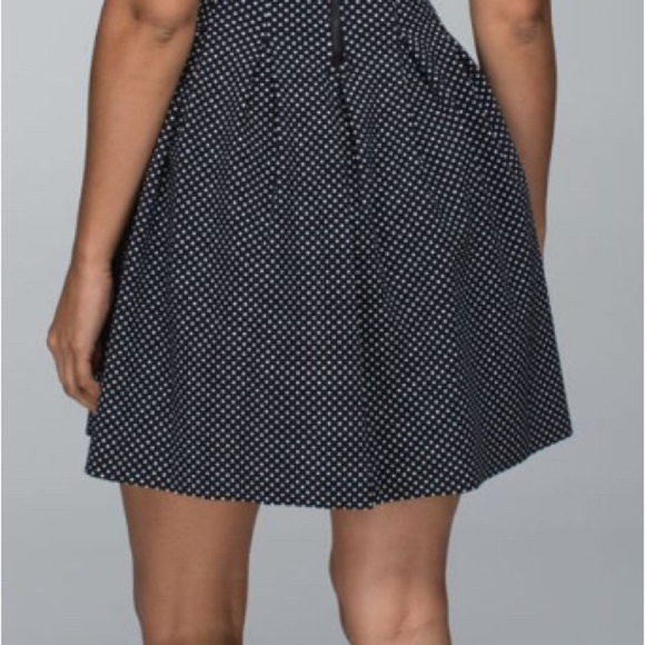 RARE Lululemon Here To There Dress - Biggy Dot- Navy Blue Polka Dot- Size Small - Picture 9 of 11